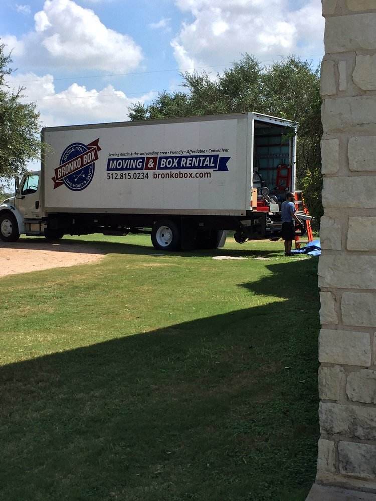Bronko Box delivery truck serving Buda, TX